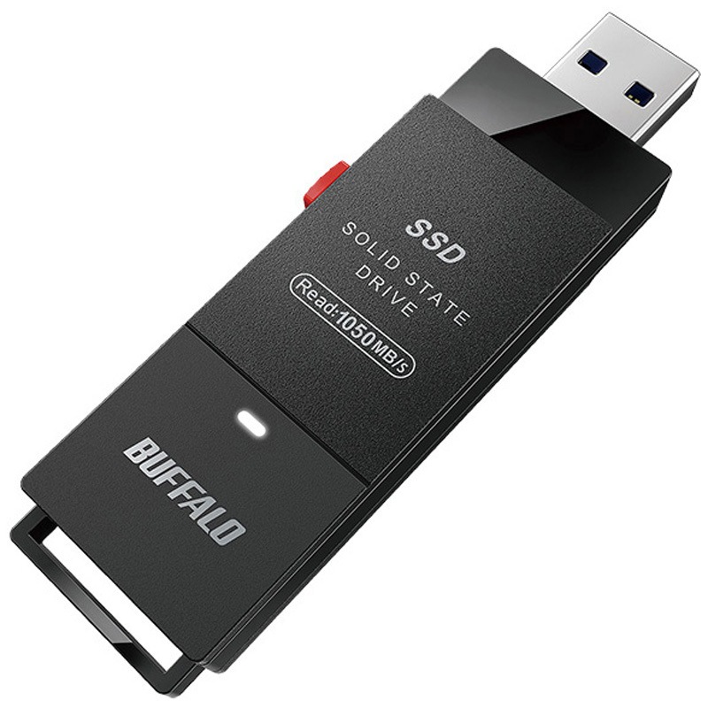 SSD-SCH250U3-BA USB3.2(Gen2)対応 TV録画 スティックSSD ブラック USB Type-Cコネクタ付属 BUFFALO(バッファロー) 250GB   SSD-SCH250U3-BA