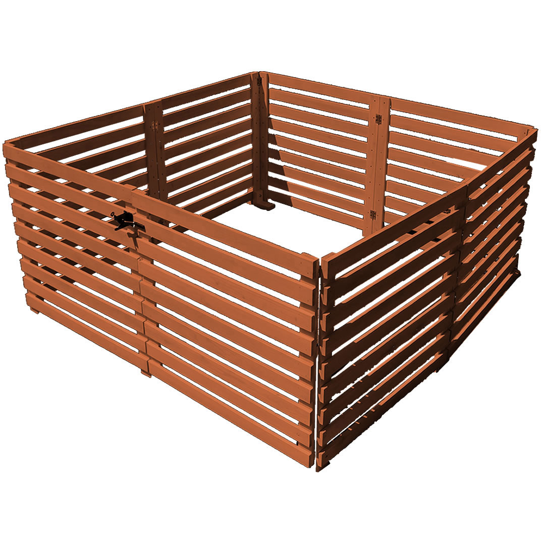 WF-142YKGS-LBR 折り畳めるウッドフェンス ゲート付サークルセット(横ボーダー) 1セット 住まいスタイル 【通販モノタロウ】