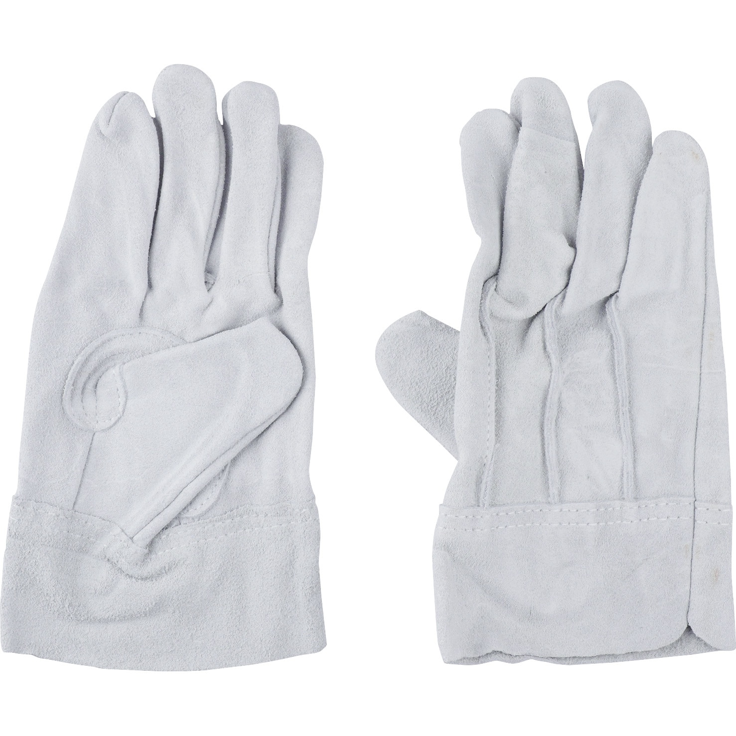 107APN 床革手袋 シモン 背縫い加工 10双入 グレー色 フリーサイズ