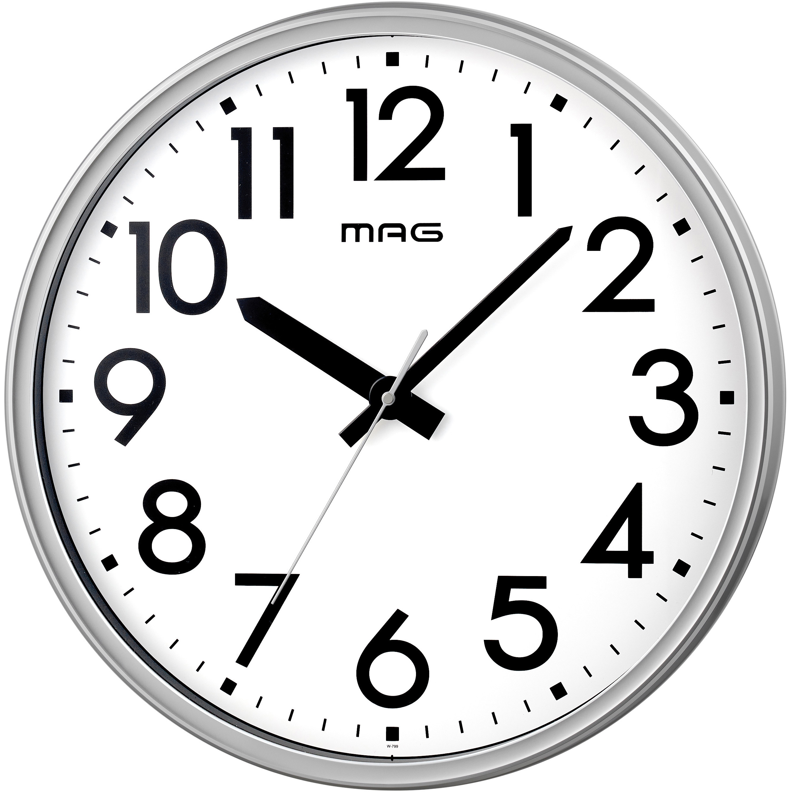 W-799 SM-Z 大型掛時計メガタイム MAG シルバー色 アナログ - 【通販