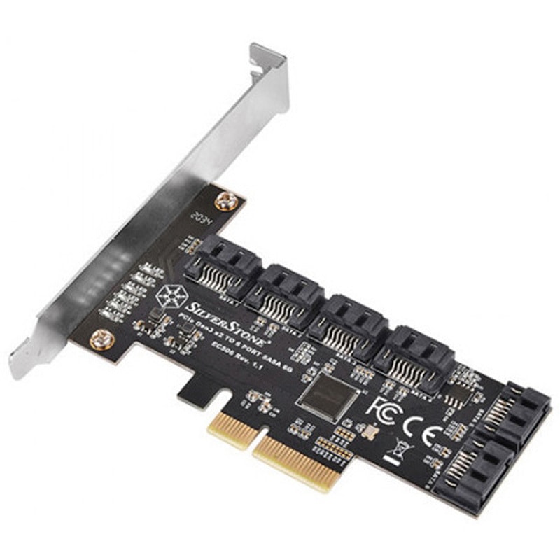 SST-ECS06 SilverStone ECS06 6ポートSATA Gen3 (6Gbps) 非RAID PCI Express Gen3 x2 カード SST-ECS06 1台 SILVER STONE(シルバーストーン) 【通販モノタロウ】 8,564円