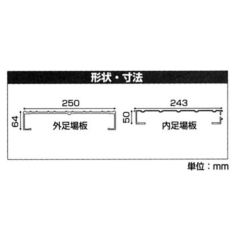 足場板 スライドピット アルミ製