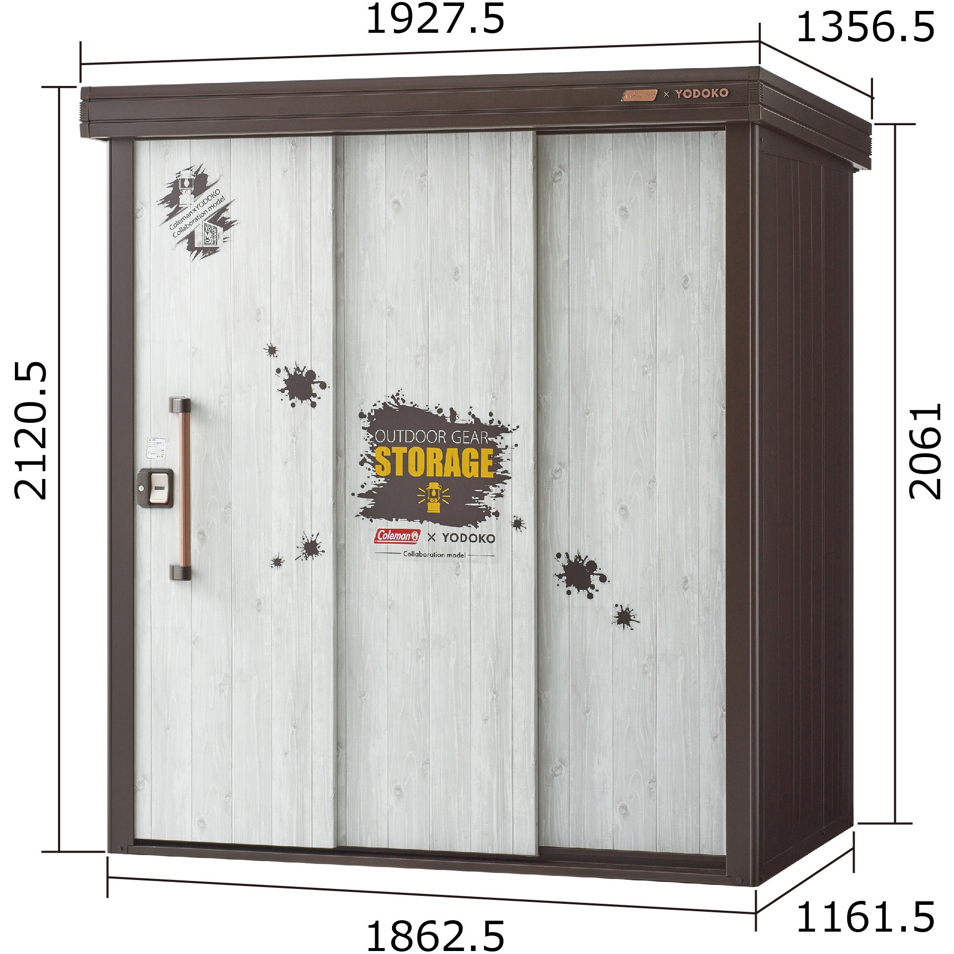 LMD-1811-CM/BR ヨド物置 Colman モデル ヨドコウ 一般型 間口1862.5mm奥行1161.5mm高さ2120.5mm 1台(1台)