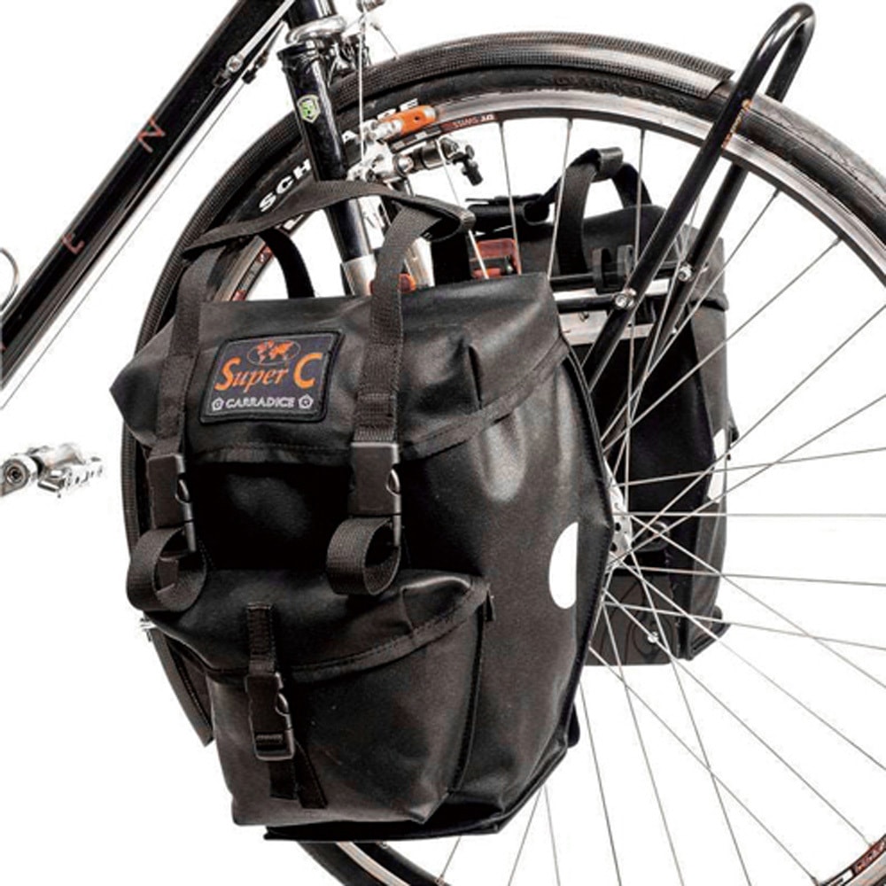 C11BAG05402 スーパーC ユニバーサル/フロントパニア Carradice(キャラダイス) 容量14L グリーン色 寸法H27xD16xW32cm  C11BAG05402