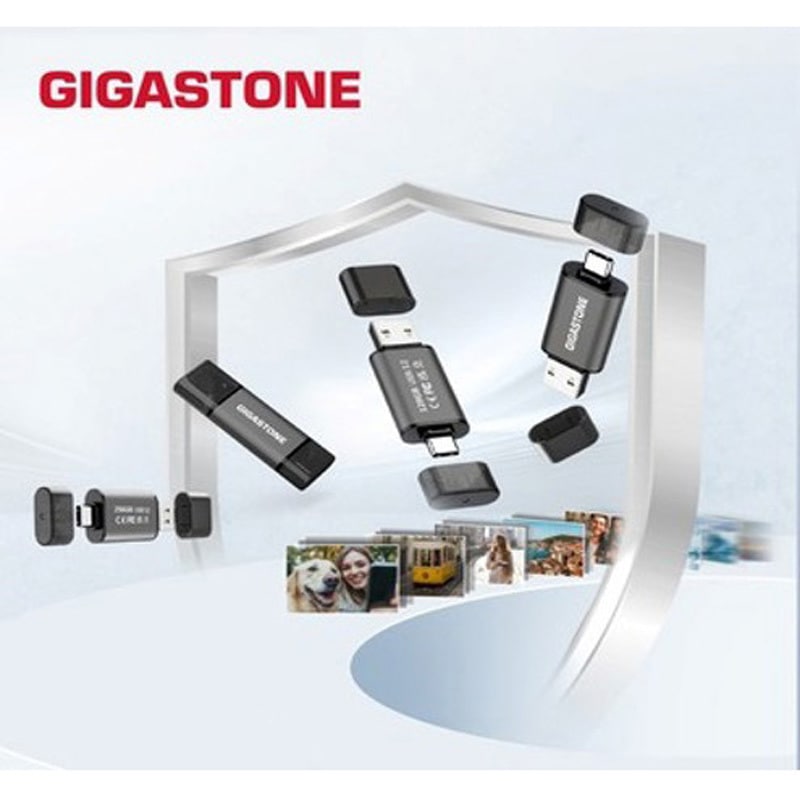 GJU3-AC44GY-32GB-1pk-R 2in1 OTG USBメモリー USB-A+Type-C 1個