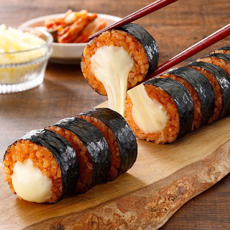 冷凍]bibigo とろ～りのびる キムチチーズキンパ(ハーフ) 1セット(125g