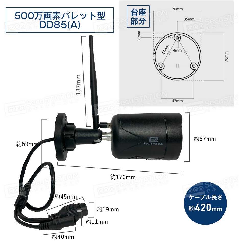 新品未使用 見張隊 エーグル04 防犯カメラ4台HDD内蔵 モニター