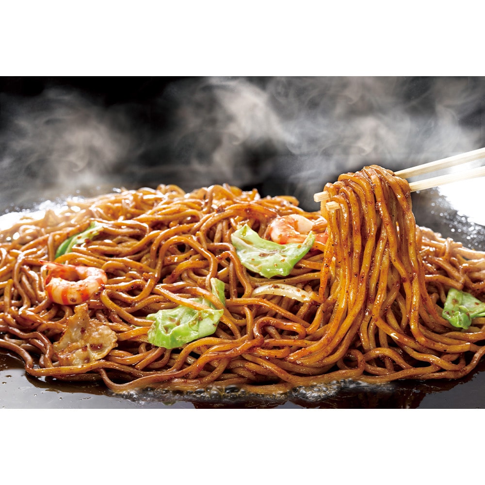 冷蔵] 日清の太麺焼そば 濃厚甘口ソース 2人前 1セット(356g×16個) 日