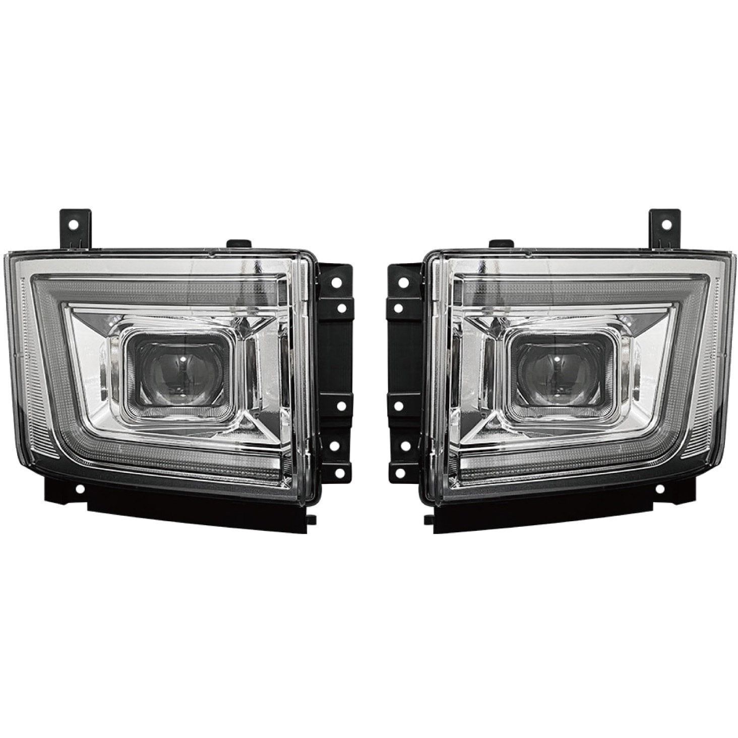 U065CRVNB1 いすゞ エルガ・エルガミオ/日野ブルーリボン・レインボー プロジェクタ―LEDヘッド 左右セット 1セット JET INOUE(ジェットイノウエ) 【通販モノタロウ】