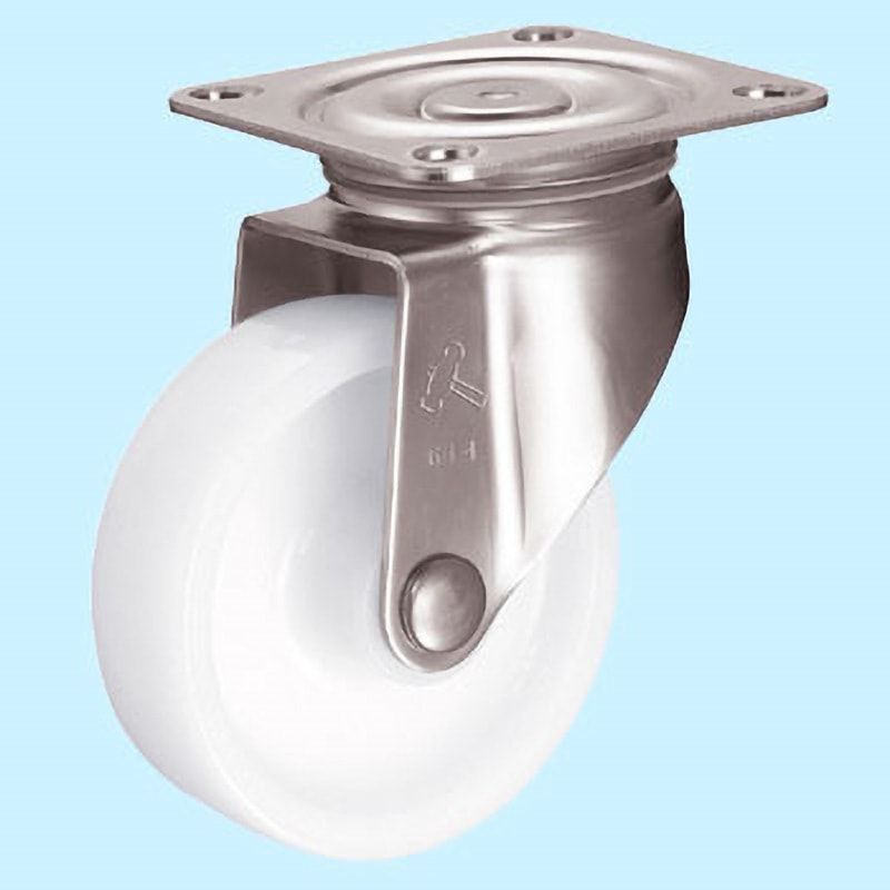 320S-NRB125 ステンレス 320S・自在車(ナイロン(B入)車) ハンマーキャスター 許容荷重150daN 取付高168mm