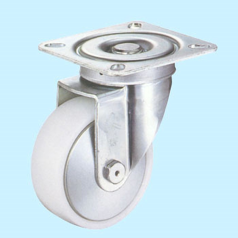 520S-NRB125 520S・自在車(ナイロン(B入)車) ハンマーキャスター ユニクロメッキ仕上 許容荷重240daN 車輪径125mm取付高171mm