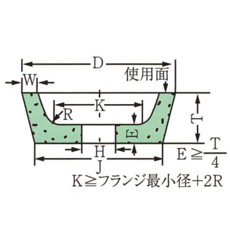 E61970 汎用ビト砥石WA11号 NORITAKE(ノリタケ) 粒度80 外径90mm