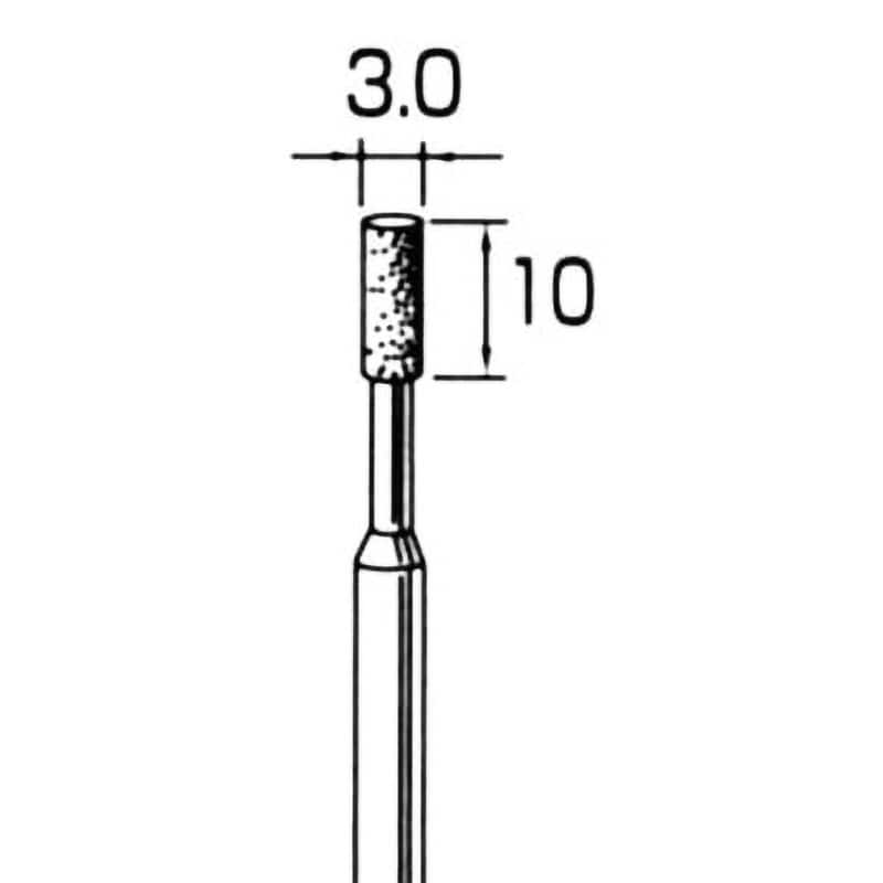 D-30AH 電着ダイヤモンドバー 円筒型 柳瀬(ヤナセ) 粒度140 シャンク径3mm刃径3mm D-30AH - 【通販モノタロウ】