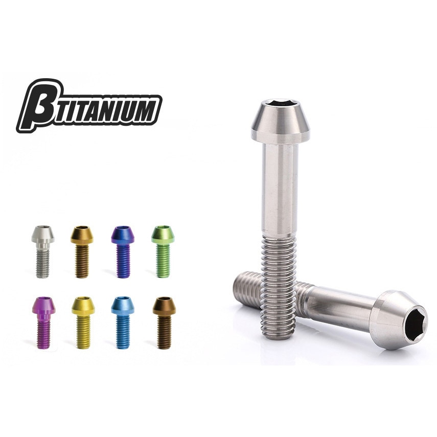 チタン6 BT-TITC-06025-RP 六角穴付テーパーキャップボルト(チタン) βTITANIUM