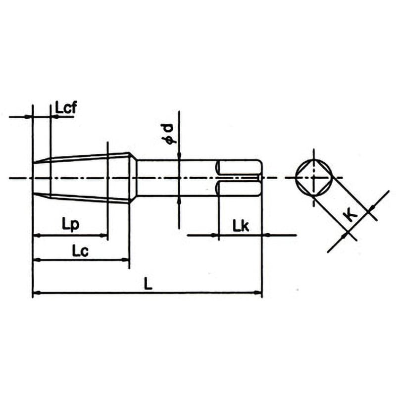 TPT 2.5P H 2 PT1/8-28 管用テーパタップ(英式) 一般用 TPT ねじの種類：PT(Rc) オーエスジー(OSG)  呼びPT(Rc)1/8-28 - 【通販モノタロウ】