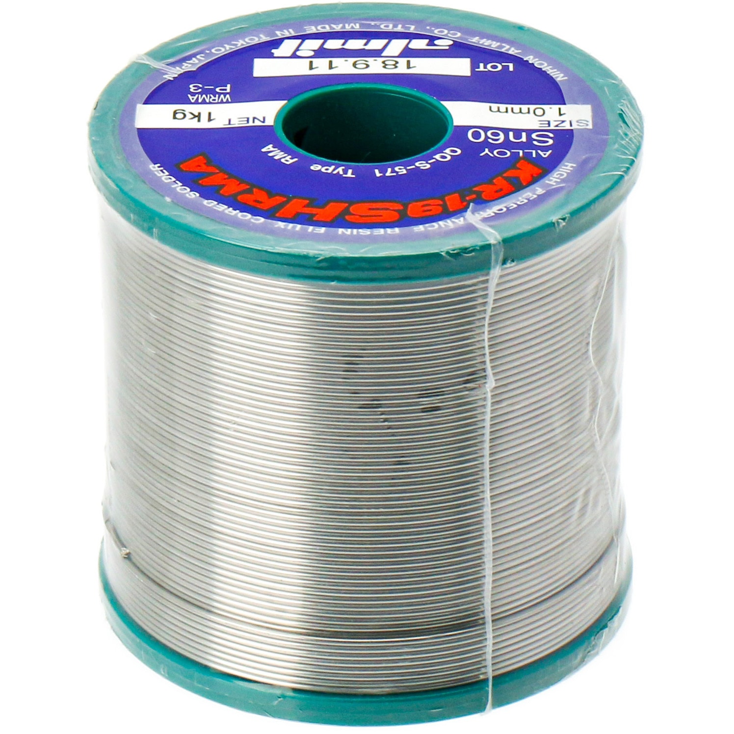 KR19SHRMASN60P31.0MM KR-19SHRMA(Sn60)(飛散防止) 日本アルミット 線径1mm 1巻