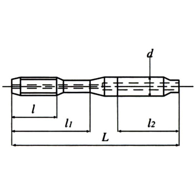 NPT 1/4 -18 アメリカ管用テーパねじ用ハンドタップ 長ねじ形 NPT 1本 YAMAWA(ヤマワ/弥満和製作所) 【通販モノタロウ】 YAMAWA ロングシャンク管用タップ 平行(PFねじ) 呼び寸:1/8 山数:28 LSPF15018