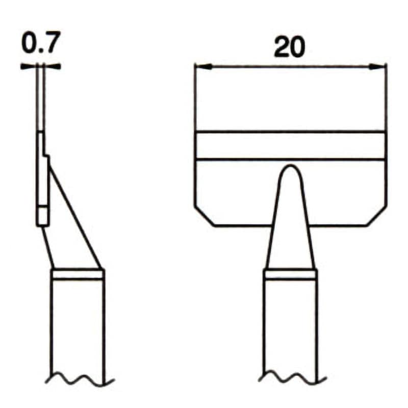 T8-1010 交換こて先(T8シリーズ) 1セット(2本) HAKKO(白光) 【通販モノタロウ】