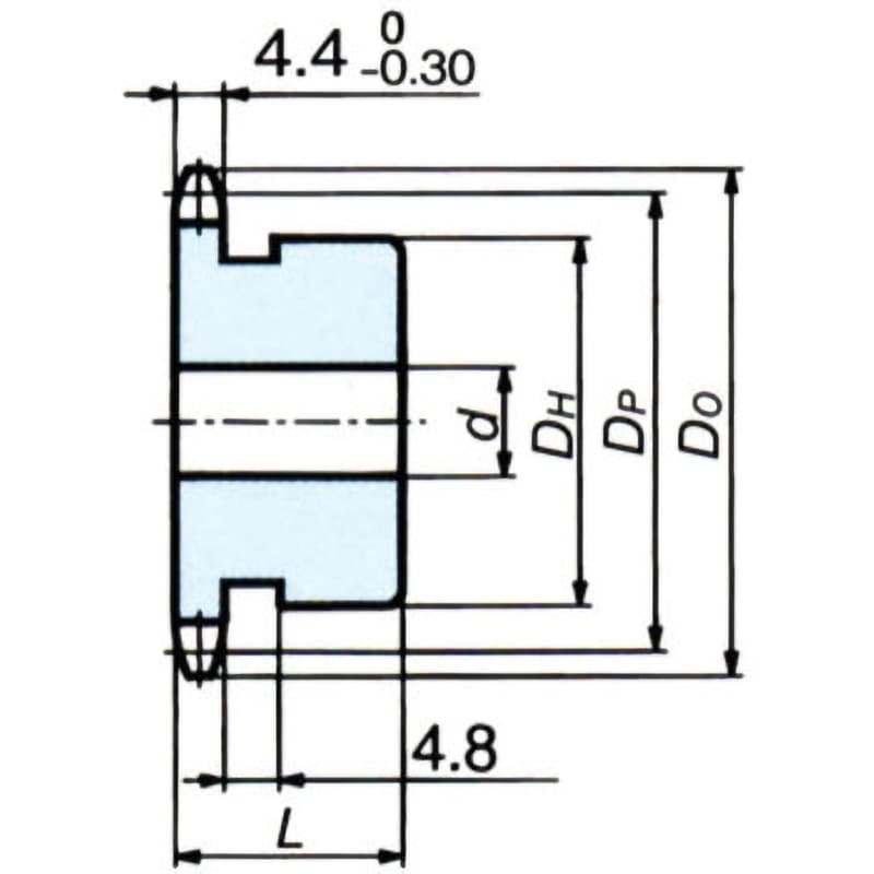 RS35-1B12TQ RS標準スプロケットRS35 椿本チエイン 下穴タイプ
