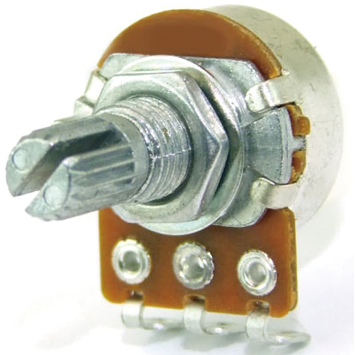 R16K4-B100K L-15KC/CI 炭素皮膜可変抵抗(ボリューム)ローレット軸