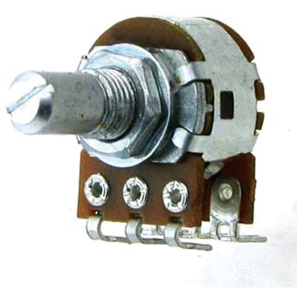 R16T2-A100K-15RE 2連炭素皮膜可変抵抗 (ボリューム)丸軸シャフト 1個