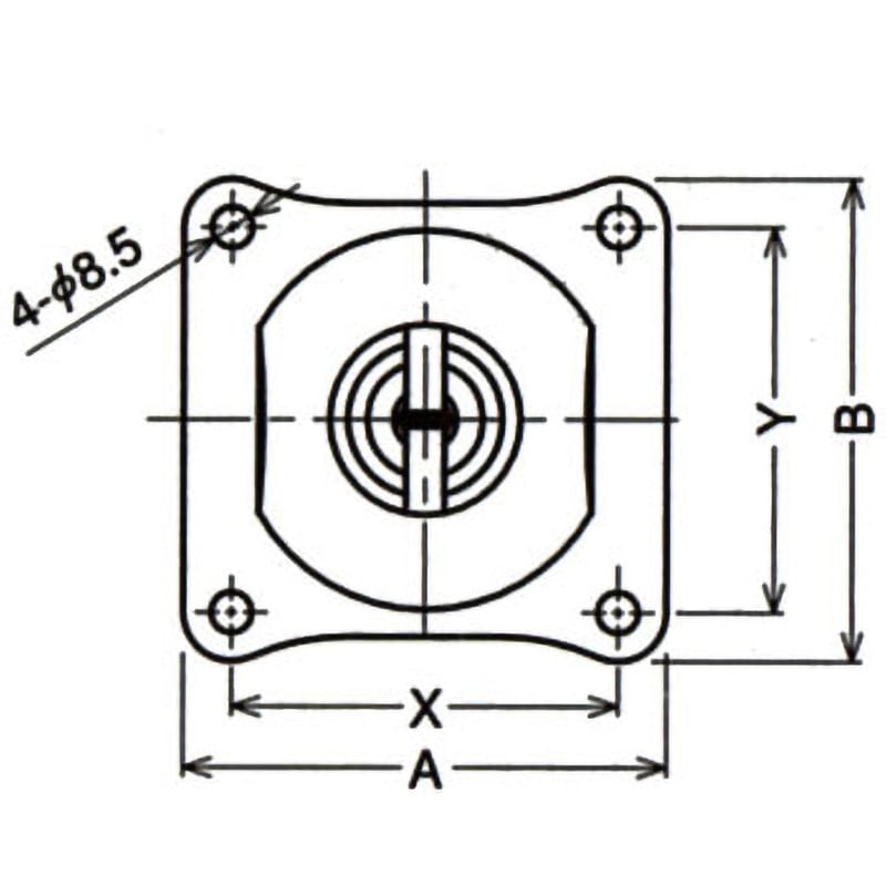 909LK-42S150 909LK ハンマーロック ハンマーキャスター 取付高190mm