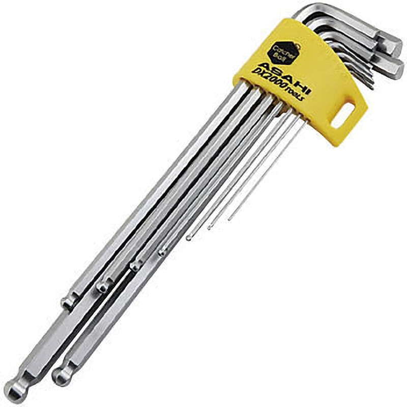 AQKS910 ロングボールポイント六角棒レンチキャッチャーボール付き 旭