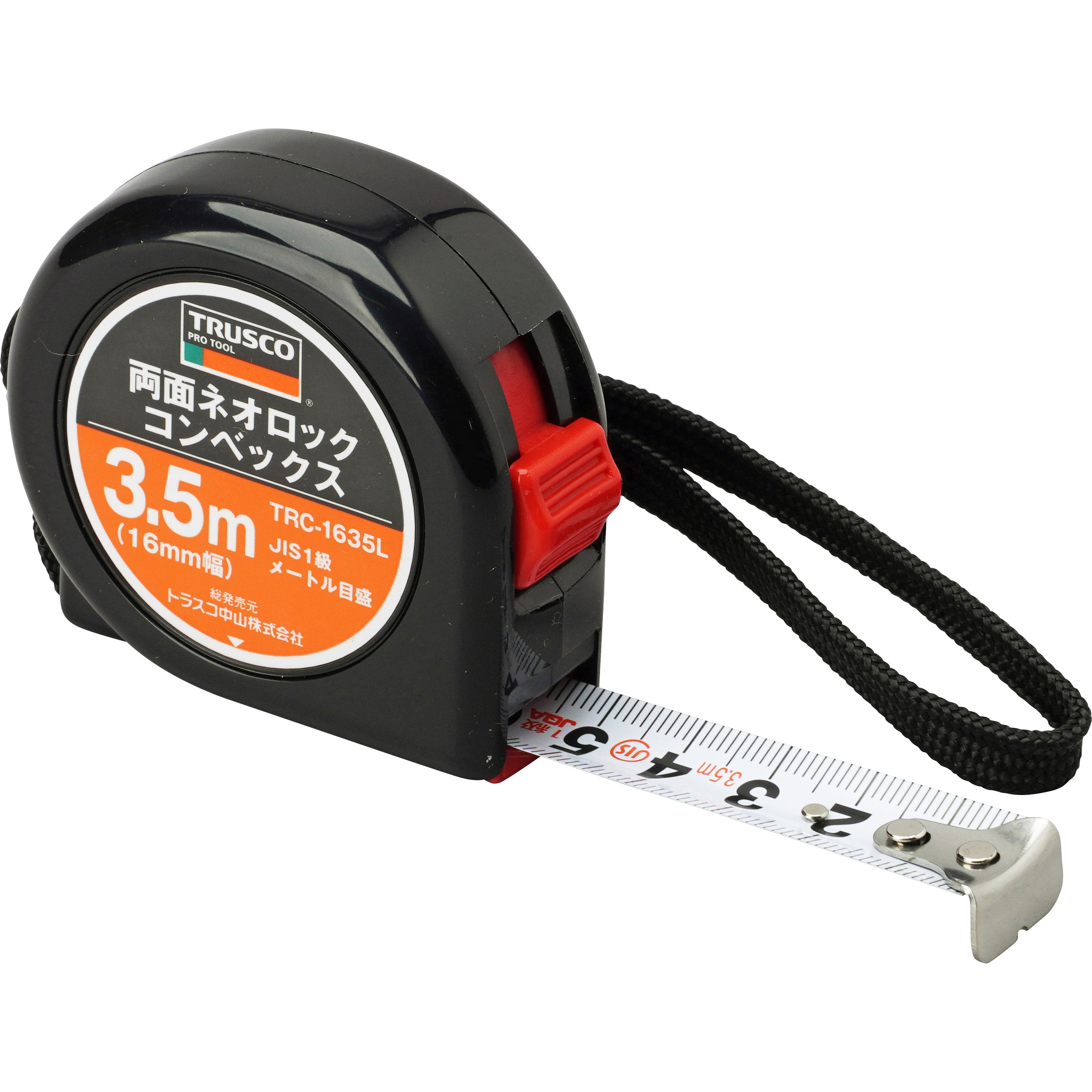TRC-1635L 両面コンベックスネオロック16mm幅 TRUSCO メートル