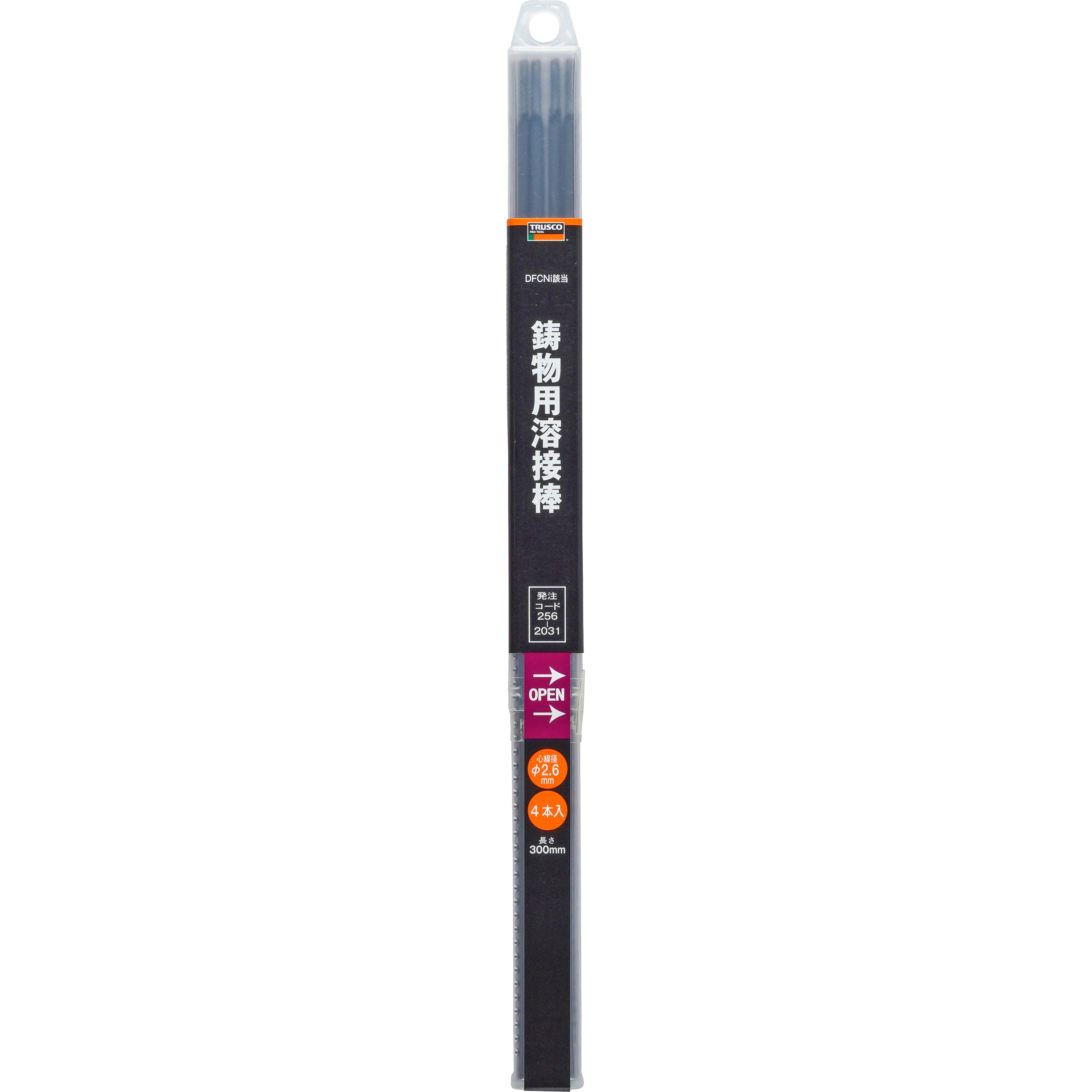 TSC1-264 鋳物用溶接棒 TRUSCO 棒径2.6mm棒長300mm 1パック(4本