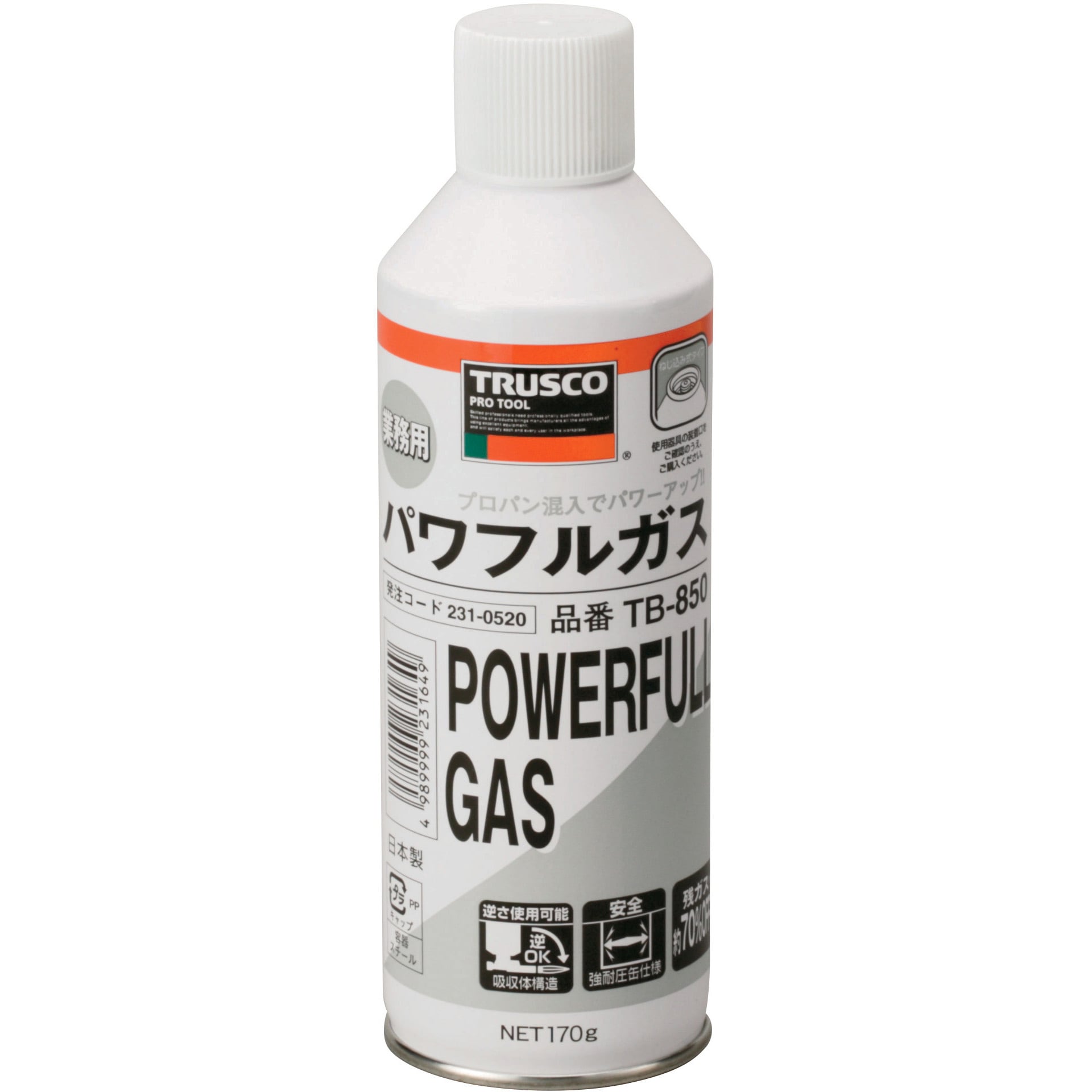 TB-850 パワフルガス170G 1本 TRUSCO 【通販モノタロウ】