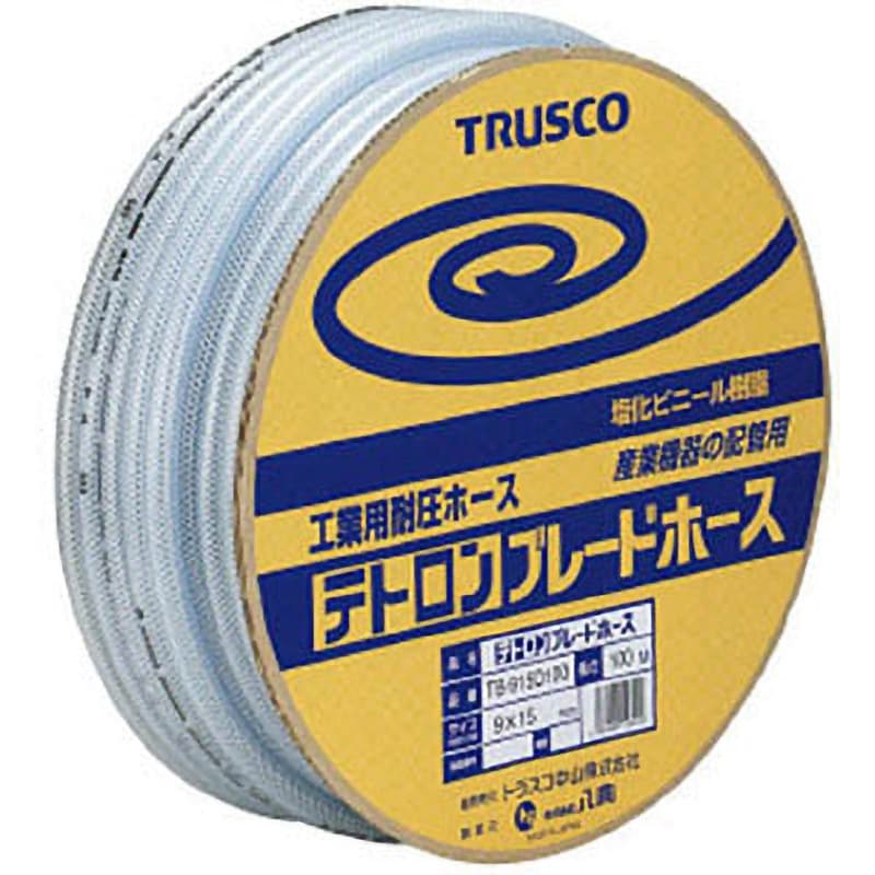 TB-1522D50 ブレードホース ドラム巻 TRUSCO 空気/水用 耐圧/柔軟性/透明性/弾性 内径15mm外径22mm長さ50m 1巻  TB-1522D50 - 【通販モノタロウ】