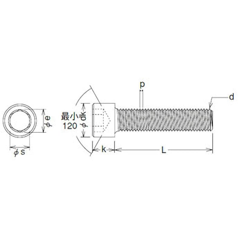 B44-0835 ボルトンパック 六角穴付ボルト(ステンレス) 全ねじ TRUSCO 強度A2-70 ねじ径M8長さ35mm 1パック(10個)  B44-0835 - 【通販モノタロウ】