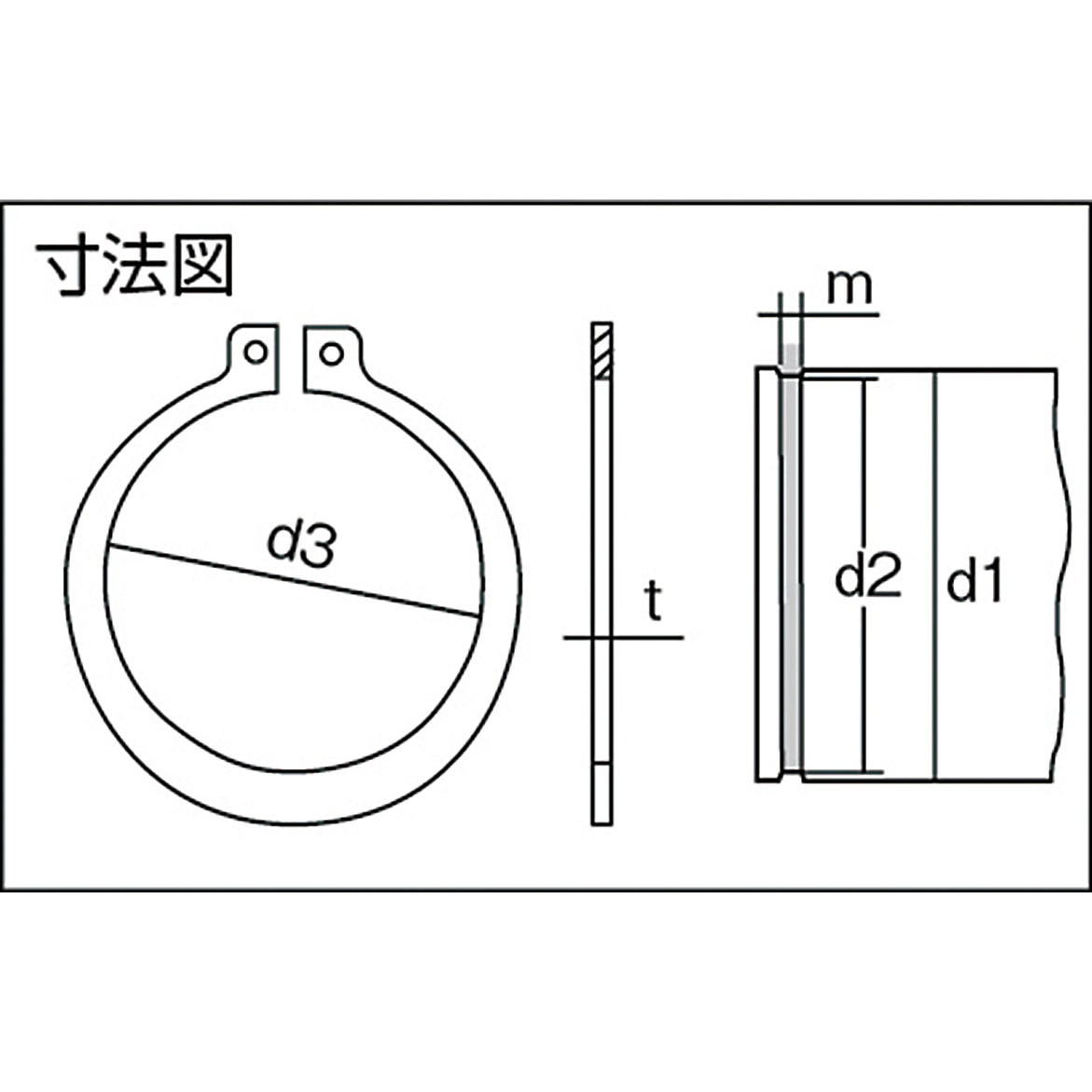 B90-0032 スナップリング(軸用)(ステンレス) TRUSCO 呼び径S-32 1