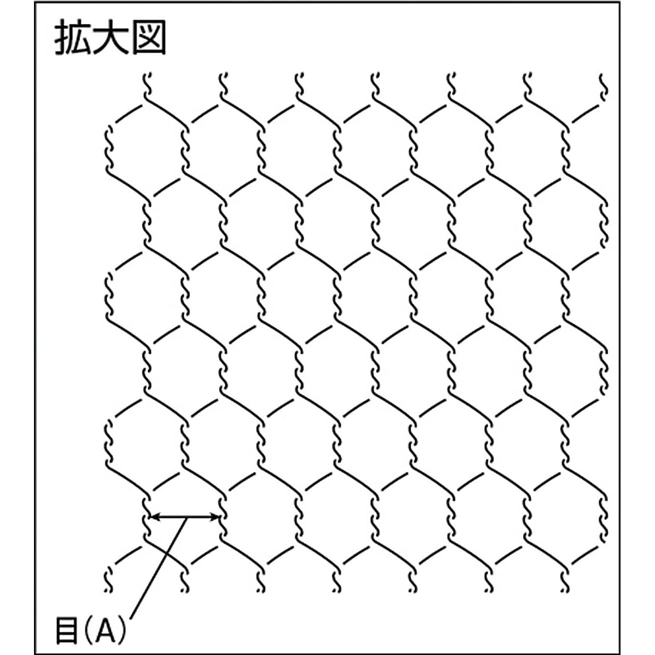 ビニール亀甲金網 厚さ1.6mm幅910mm長さ20000mm BK-1640-20