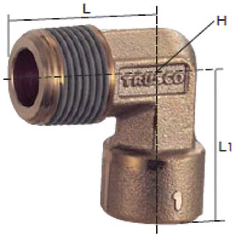 TN-0211L ねじ込み継手異径エルボ TRUSCO 呼び径R1/4-RC1/8 TN-0211L - 【通販モノタロウ】