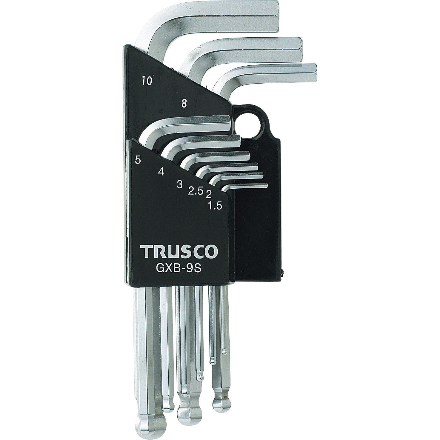 GXB-9S ボールポイント六角棒レンチセット TRUSCO L型 1.5・2・2.5・3