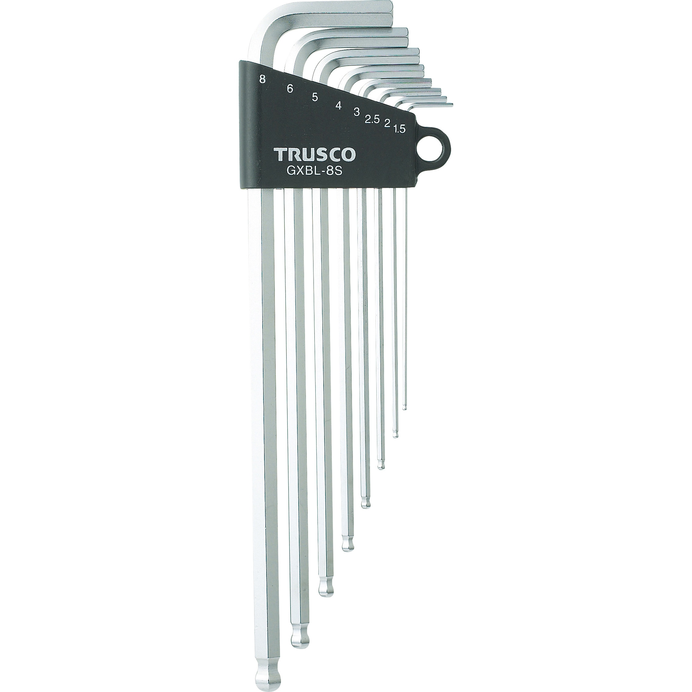 GXBL-8S ロングボールポイント六角棒(セット) TRUSCO L型 (mm)1.5・2