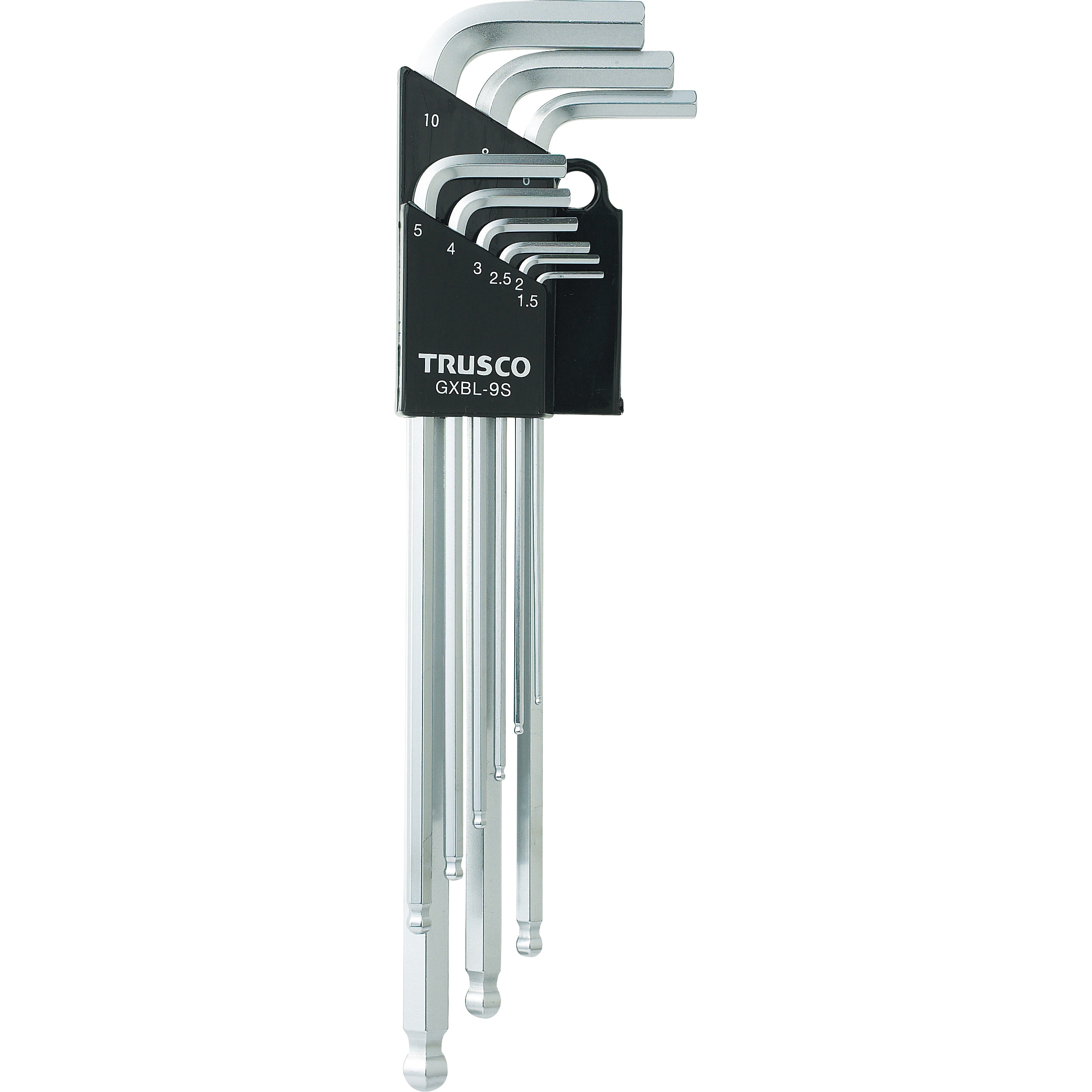 GXBL-9S ロングボールポイント六角棒(セット) TRUSCO L型 (mm)1.5・2