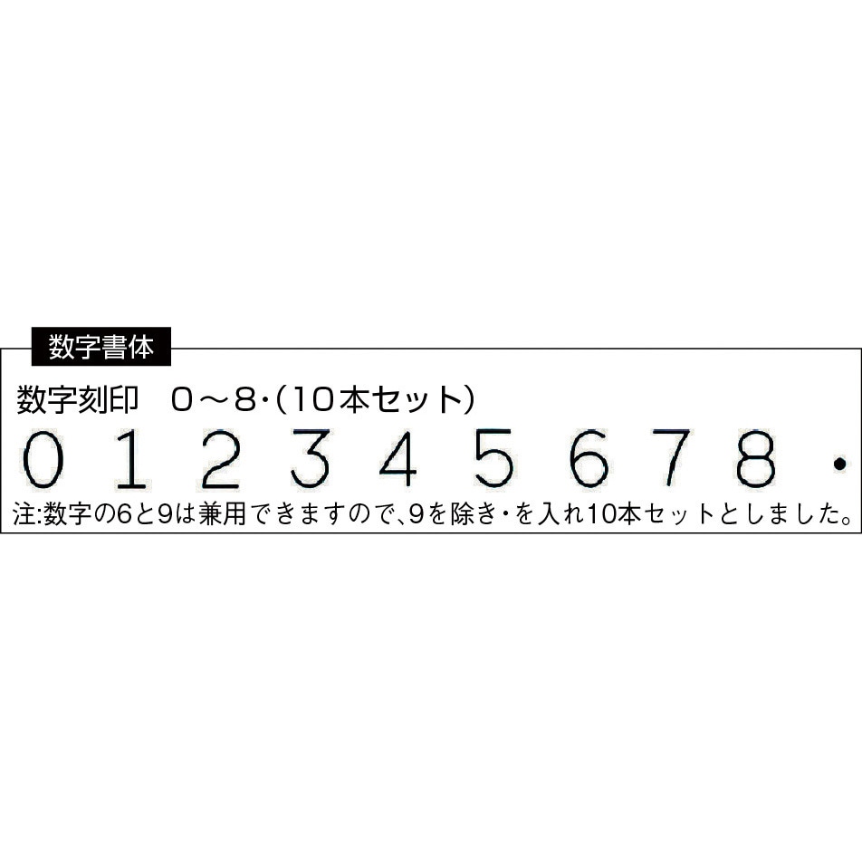 SK-40 数字刻印セット TRUSCO 1セット(10本組) SK-40 【通販モノタロウ】