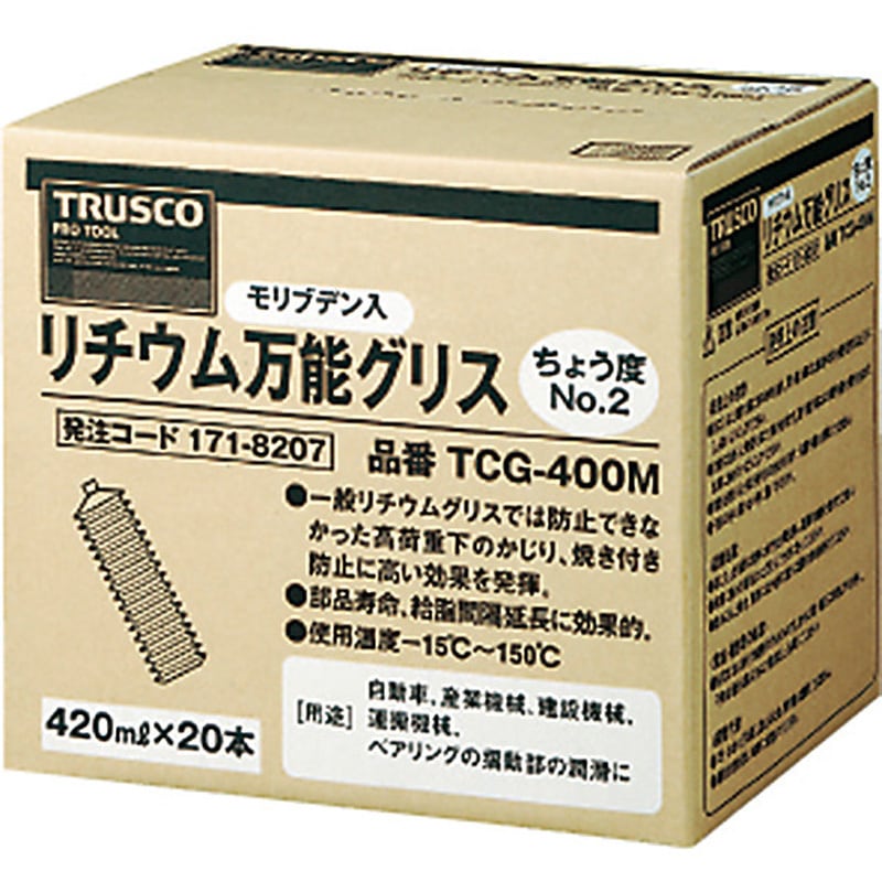 TCG-400M モリブデン入リチウムグリス TRUSCO ちょう度No.2 容量370g