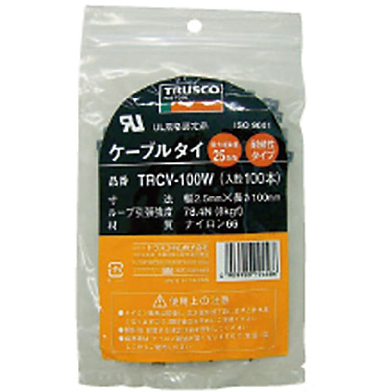 TRCV-300SW ケーブルタイ耐候性タイプ TRUSCO 黒色 最大結束径85mm 1袋