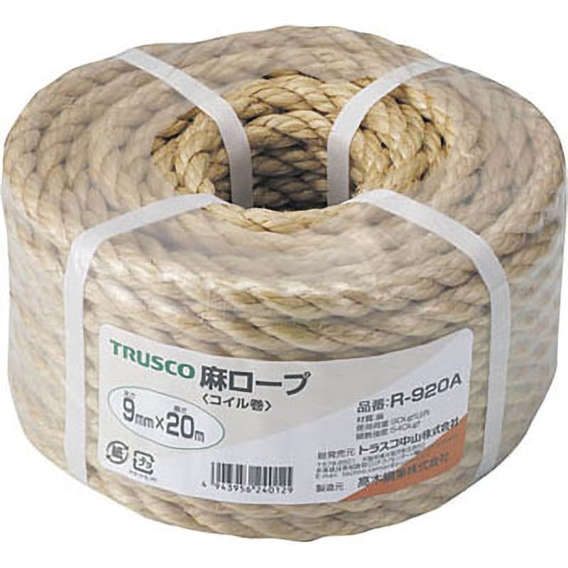 TRUSCO ビニロン金剛打ロープ 12mm×30m コイル巻 R-1230K 1巻 TRUSCO ビニロン金剛打ロープ 12mm×30m コイル巻 R-1230K 1巻