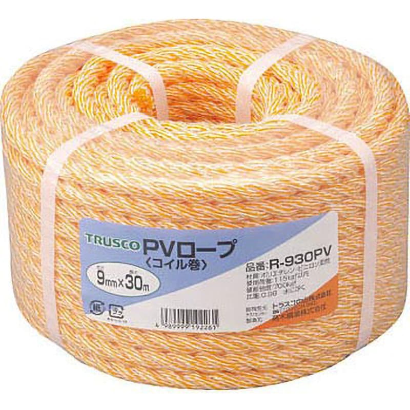 R-930PV PVロープ TRUSCO バンド掛巻 太さ9mm R-930PV - 【通販