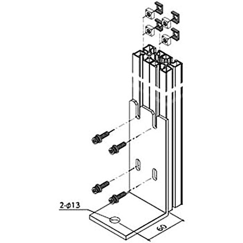 ANCBK-3060L アンカーブラケット/L型 (M6) NIC(エヌアイシ