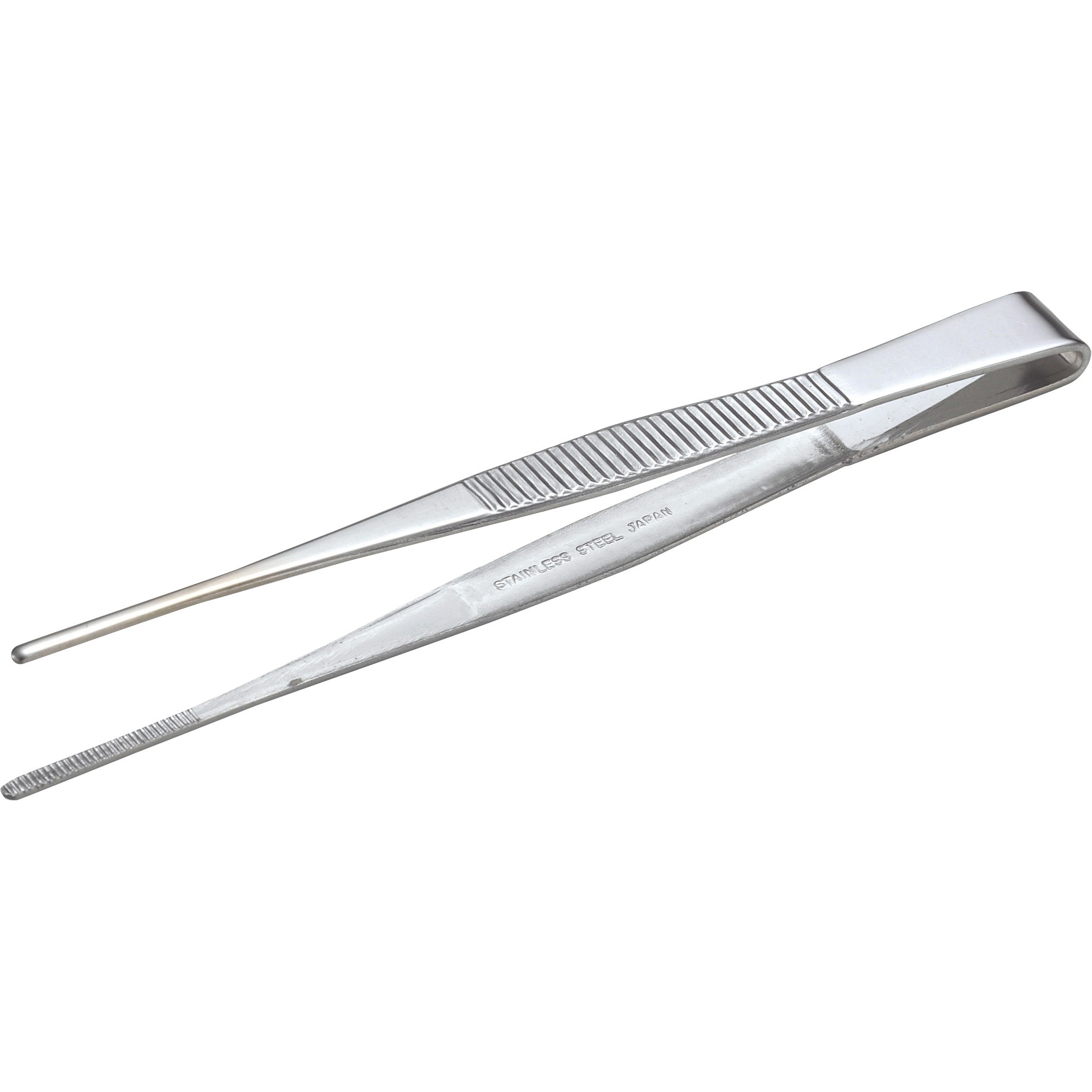 TSP-21 ステンレス製ピンセット TRUSCO 直/ギザ付 SUS430製 全長125mm