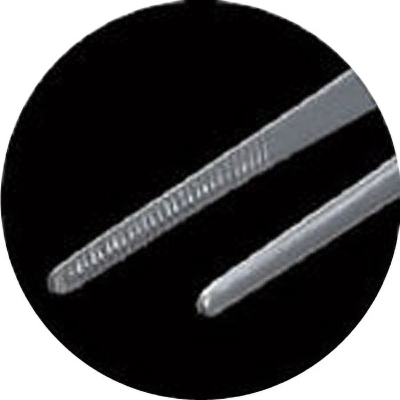 TSP-23 ステンレス製ピンセット TRUSCO 直/ギザ付 SUS430製 全長150mm