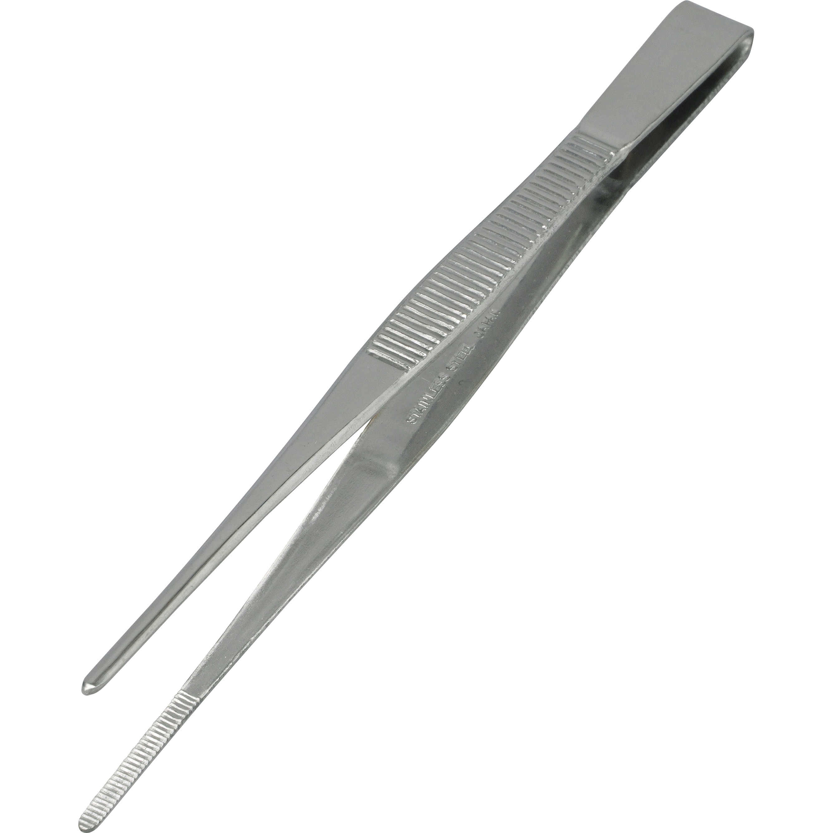 TSP-23 ステンレス製ピンセット TRUSCO 直/ギザ付 SUS430製 全長150mm