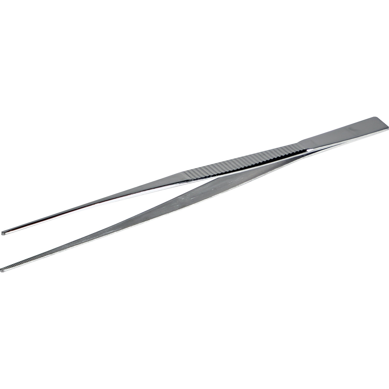 TSP-37 ステンレス製ピンセット TRUSCO 直/ギザ付 SUS430製 全長180mm