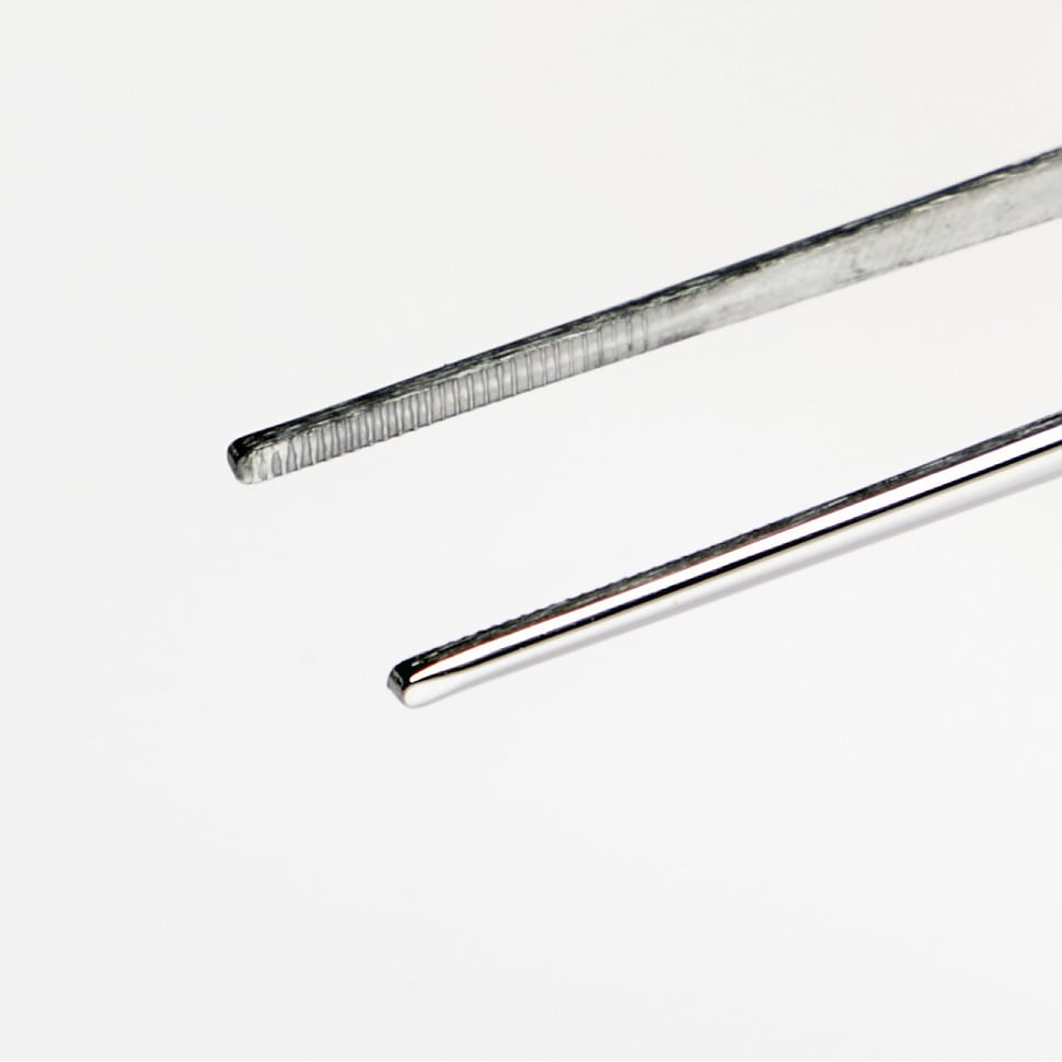 TSP-39 ステンレス製ピンセット TRUSCO 直/ギザ付 SUS430製 全長300mm