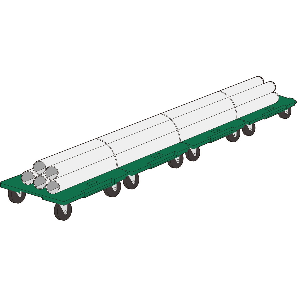 MP-6839G-100 マルチキャリー「連結くん」 TRUSCO 自在 荷重680kg 1台